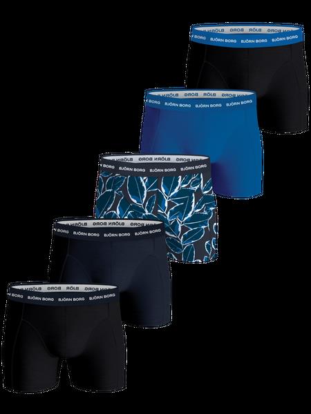 Björn Borg Cotton Stretch Boxers 5-pack Sort, XXL