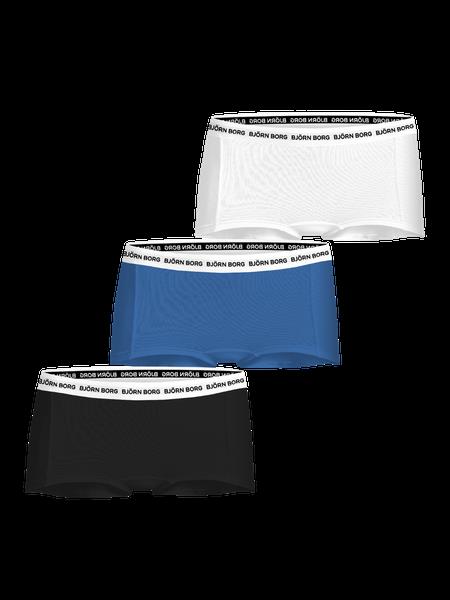 Björn Borg Cotton Stretch Logo Boxer Shorts 3-pack Sort, 146-152