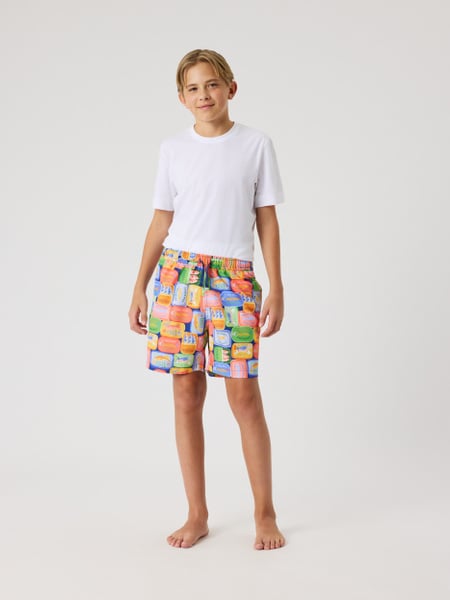 Björn Borg Borg Print Swim Shorts Blå, 122-128