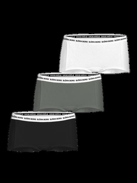 Björn Borg Cotton Stretch Logo Boxer Shorts 3-pack Sort, 122-128