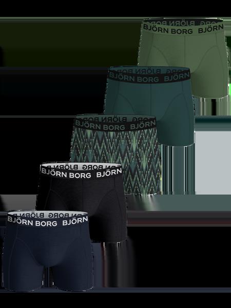 Björn Borg Cotton Stretch Boxers 5-pack Sort, 122-128