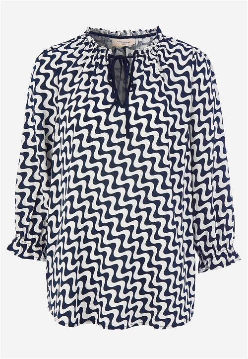 Freequent Jacquardvævet bluse