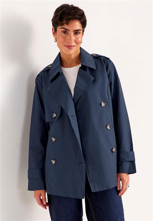 Cellbes of Sweden Dobbeltbrystet, kort trenchcoat