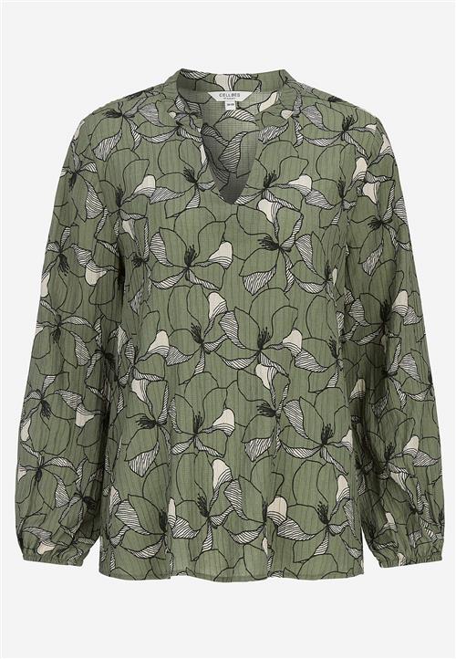 Cellbes of Sweden Bluse med et blomstermønster og struktur
