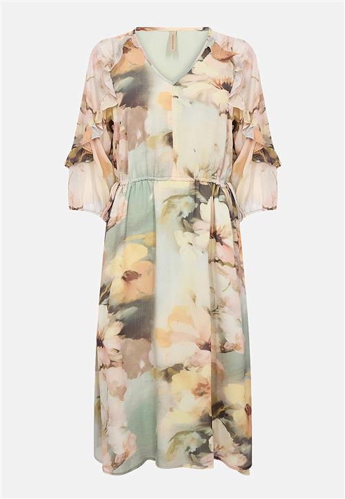 Soyaconcept Chiffon kjole med et blomstermønster