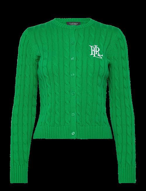 Se Lauren Ralph Lauren | Cable-Knit Cotton Cardigan | XL hos Booztlet