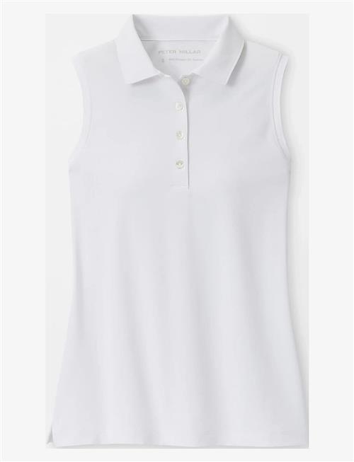 Peter Millar | Banded Sport Mesh Sleeveless Button Polo | S