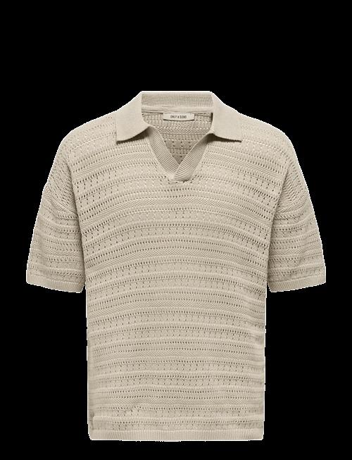 ONLY & SONS | Onsgrayson Ds 5 Chochet Polo Knit Noos | XXL