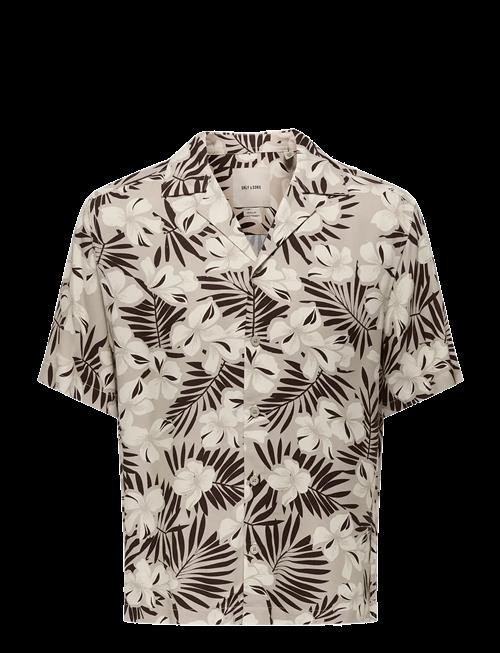 ONLY & SONS | Onsdash Life Reg Aop Ss 001 Resort Shirt | S
