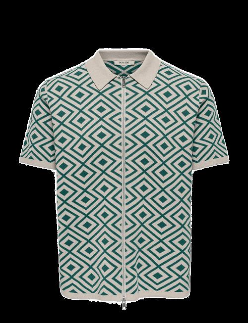 ONLY & SONS | Onsmike Life Reg 12 Ss Jaq Shirt Knit Cs | XS