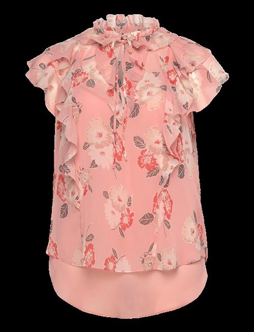Lauren Women | Floral Ruffle-Trim Georgette Blouse | 46-48