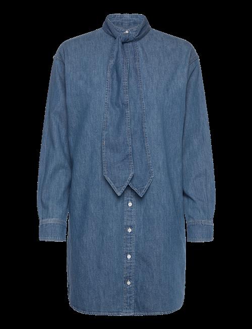 Lauren Ralph Lauren | Denim Tie-Neck Shirtdress | 36