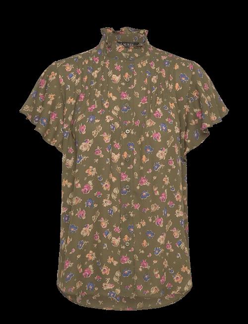 Lauren Ralph Lauren | Floral Georgette Flutter-Sleeve Shirt | XS