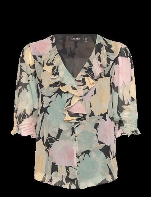 Lauren Ralph Lauren | Floral Georgette Ruffle-Trim Blouse | XS