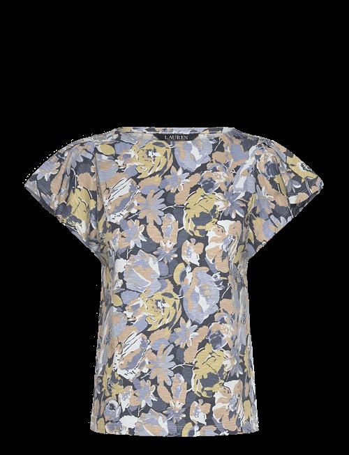 Lauren Ralph Lauren | Floral Slub Jersey Flutter-Sleeve Top | XS