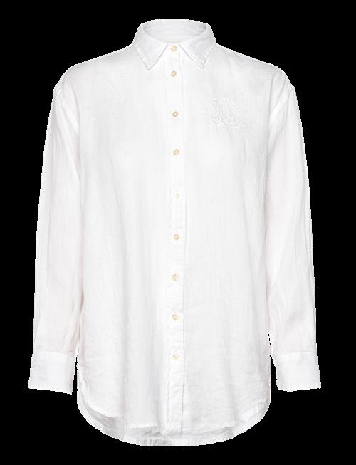 Lauren Ralph Lauren | Oversize Floral-Logo Linen Shirt | L