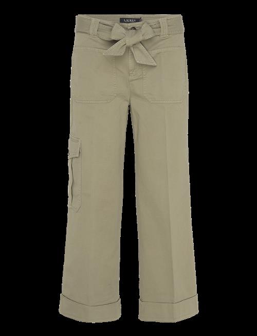 Lauren Ralph Lauren | Pleated Cotton Twill Wide-Leg Cargo Pant | 32