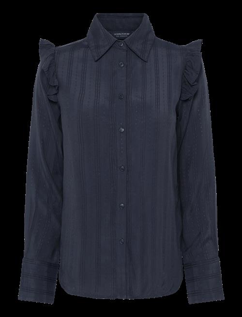 Lexington Clothing | Jacquard Weave Ruffle Blouse | M