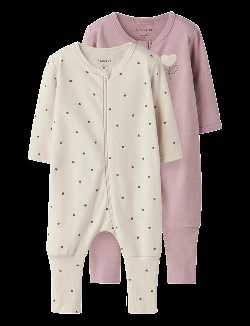 name it | Nbfnightsuit 2P Zip Ff Heart Noos | 92