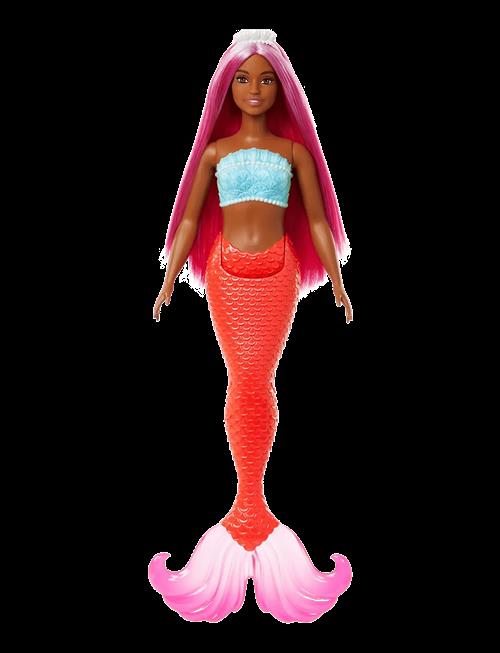 Barbie | A Touch Of Magic Mermaid Doll With Magenta Hair, Tropical Red Tail And Headband Accessory | ONE SIZE
