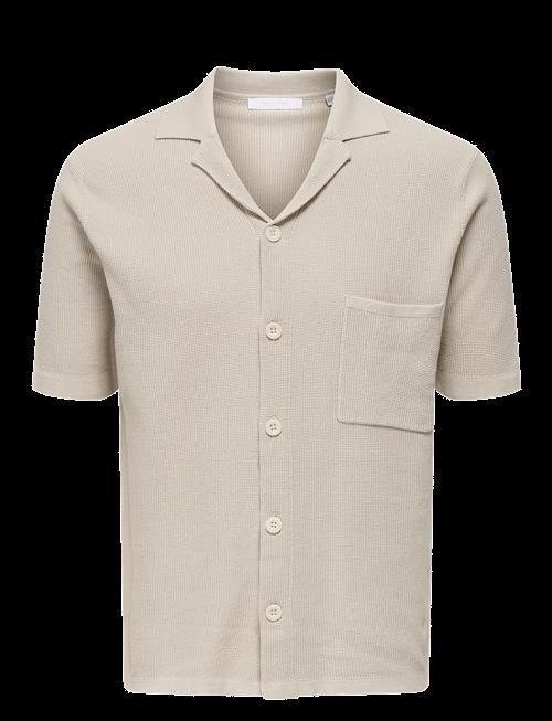 ONLY & SONS | Onstony Reg 12 Ss Waffle Shirt Knit | S