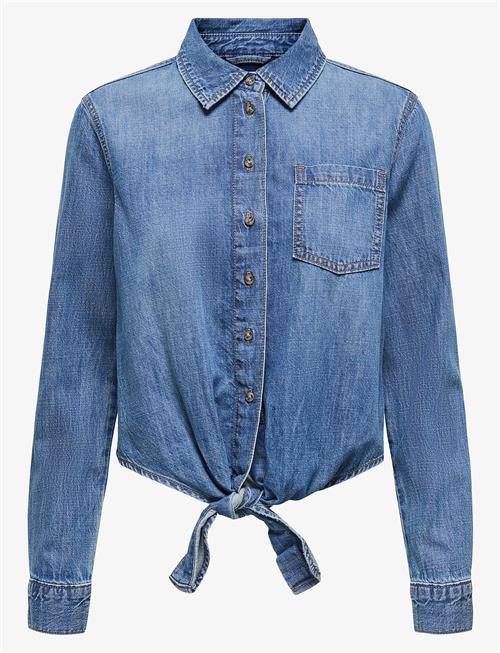 ONLY | -Onlsevigny Lecey Ls Knot Dnm Shirt Akm | XS