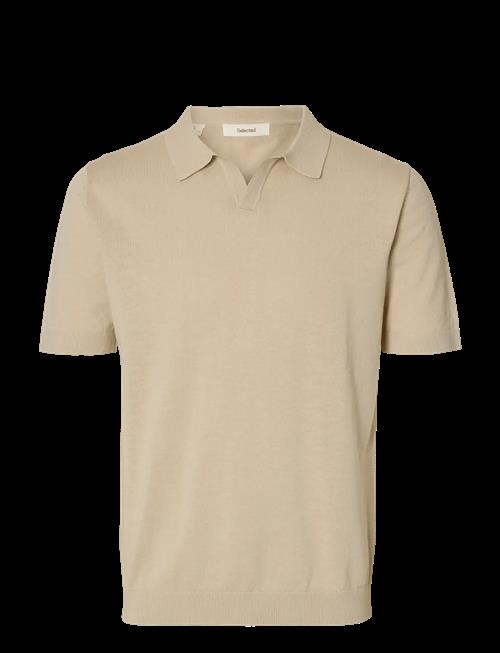 Selected | Slhmattis Ss Linen Blend Open Polo Noos | XL
