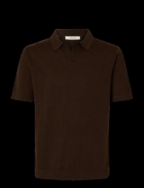 Selected | Slhmattis Ss Linen Blend Open Polo Noos | XXL
