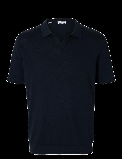 Selected | Slhmattis Ss Linen Blend Open Polo Noos | L