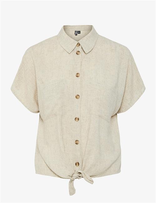 Pieces | Pcpia Linen Blend  Ss Tie Shirt Wvn Noos | XS