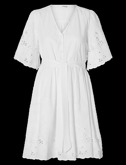 Selected | Slfdahlia Ss Short Broderi Dress Noos | 38