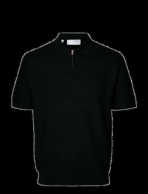 Selected | Slmcran Ss Knit Structure Zip Polo Noos | XL