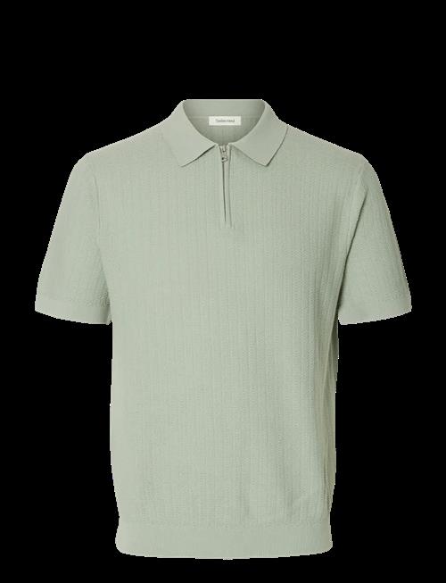 Selected | Slmcran Ss Knit Structure Zip Polo Noos | M