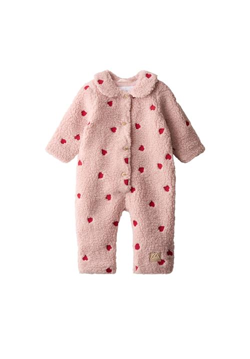 Molo Udella Fleece Suit Red Hearts Soft Red Hearts Soft 80 cm  Lyserød  80 cm  Piger