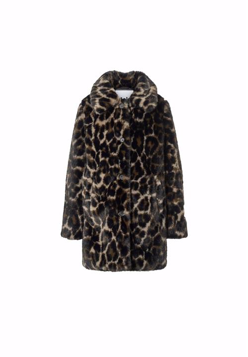 Molo Hera Jacket Brushed Leo Brushed Leo 104 cm  Sort  104 cm  Piger