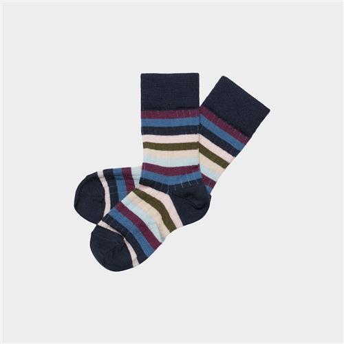 FUB 2-Pack Classic Striped Socks Dark Navy Multi Stripe Dark Navy Multi Stripe 29-32 EU  Marineblå  29-32 EU  Drenge, Piger