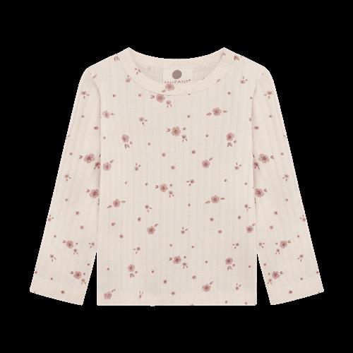 EnFant T-shirt LS Pearled Ivory Pearled Ivory-92 cm  Beige  92 cm