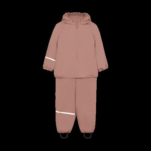 Celavi Rainwear Set w. fleece Burlwood Burlwood-110 cm  Lyserød  110 cm