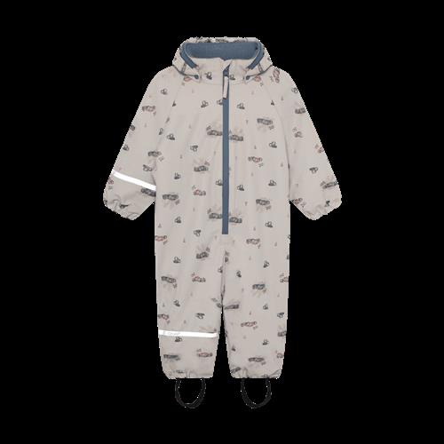 Celavi Rainwear Suit - AOP, w. fleece Nacreaous Clouds Nacreaous Clouds-100 cm  Brun  100 cm