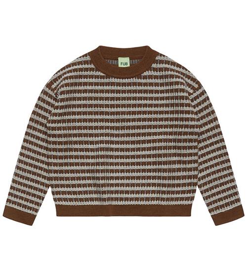 FUB Bluse - Strik - Uld - Hazel Melange/Light Grey Melange/Steel