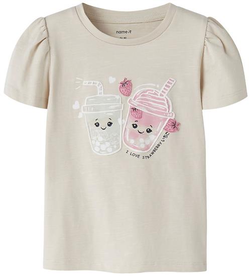 Name It T-shirt - NmfJelleanal - Almond Milk