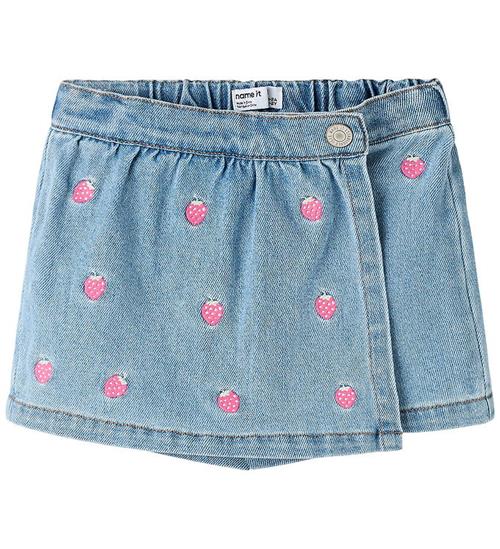 Name It Shorts m. Nederdel - NmfDiana - Light Blue Denim/Strawbe
