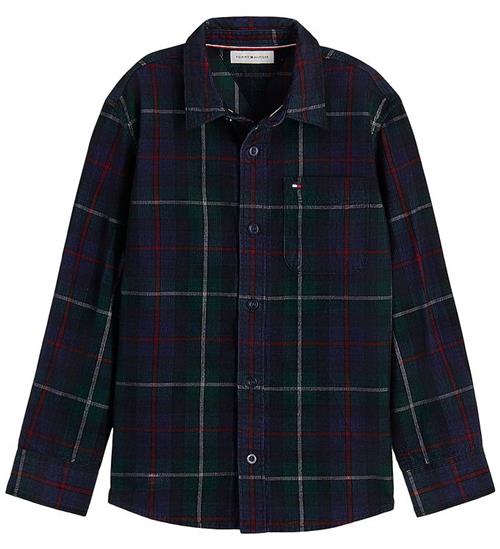 Tommy Hilfiger Skjorte - Fløjl - Green CheckGREEN
