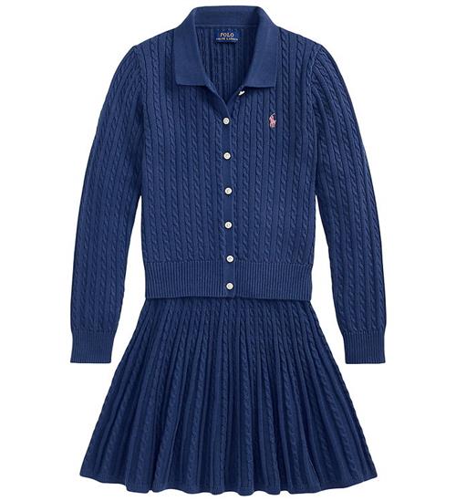 Polo Ralph Lauren Sæt - Cardigan/Nederdel - Strik - Rustic Navy