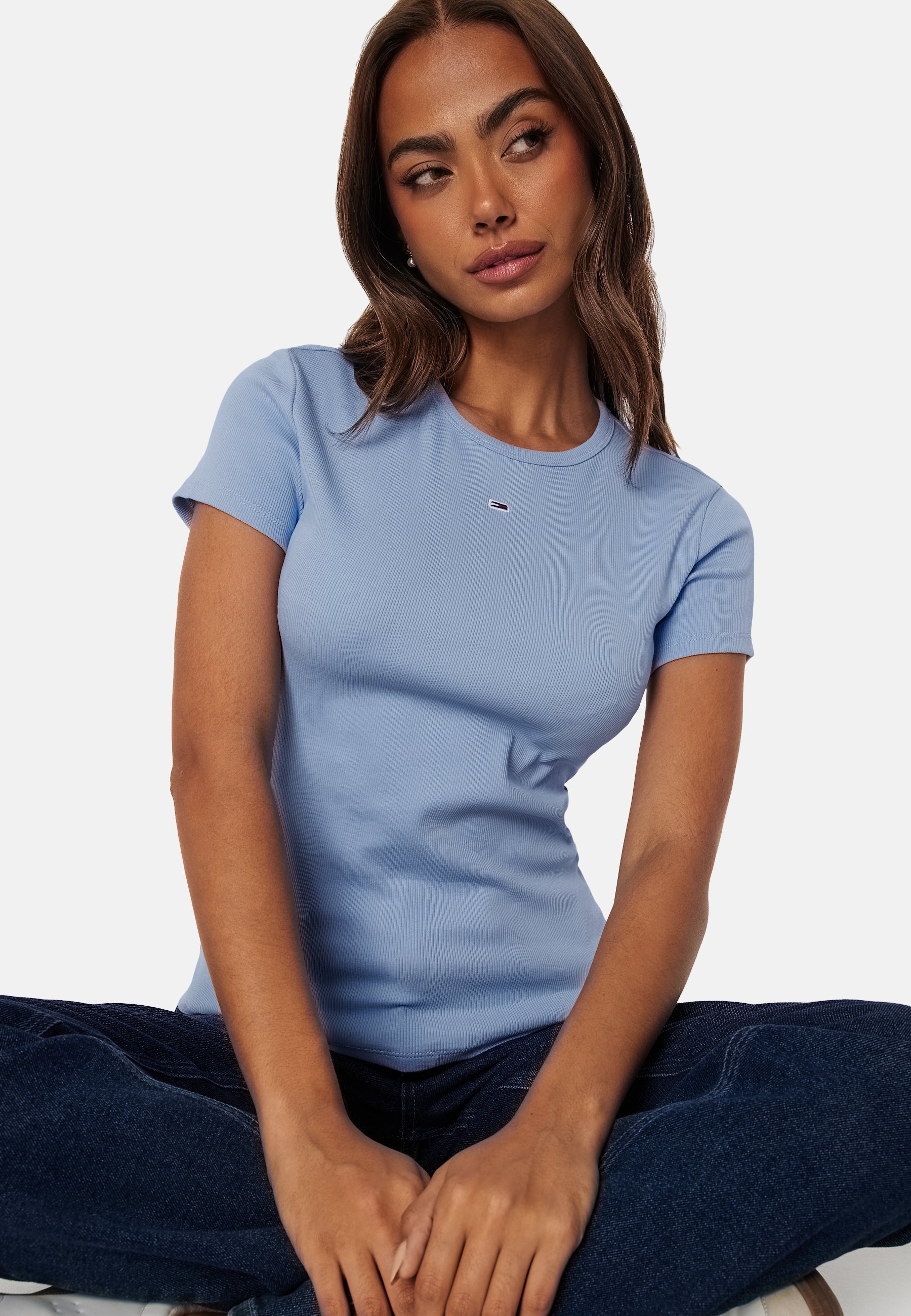 TOMMY JEANS Slim Essential Rib SS