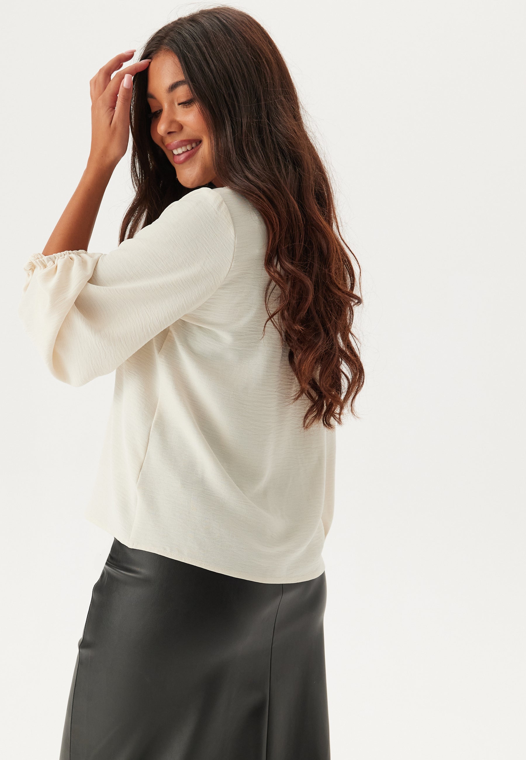VERO MODA Vmolivia L/S V-NECK TOP WVN V-