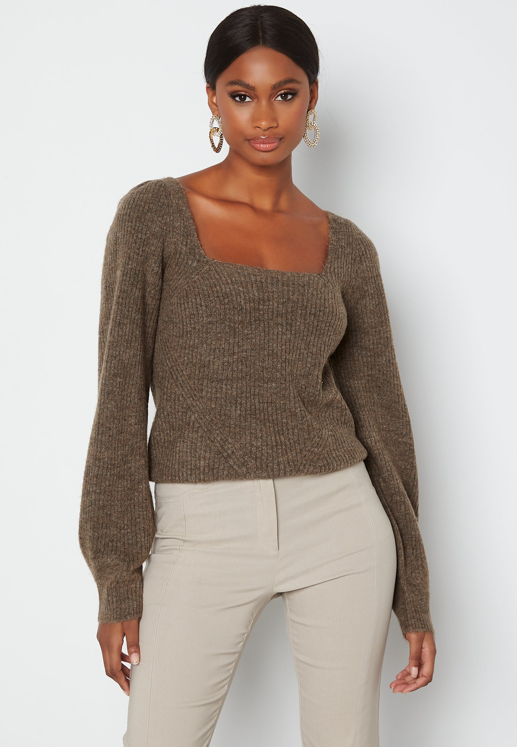 ONLY Karinna L/S Squareneck Pullover