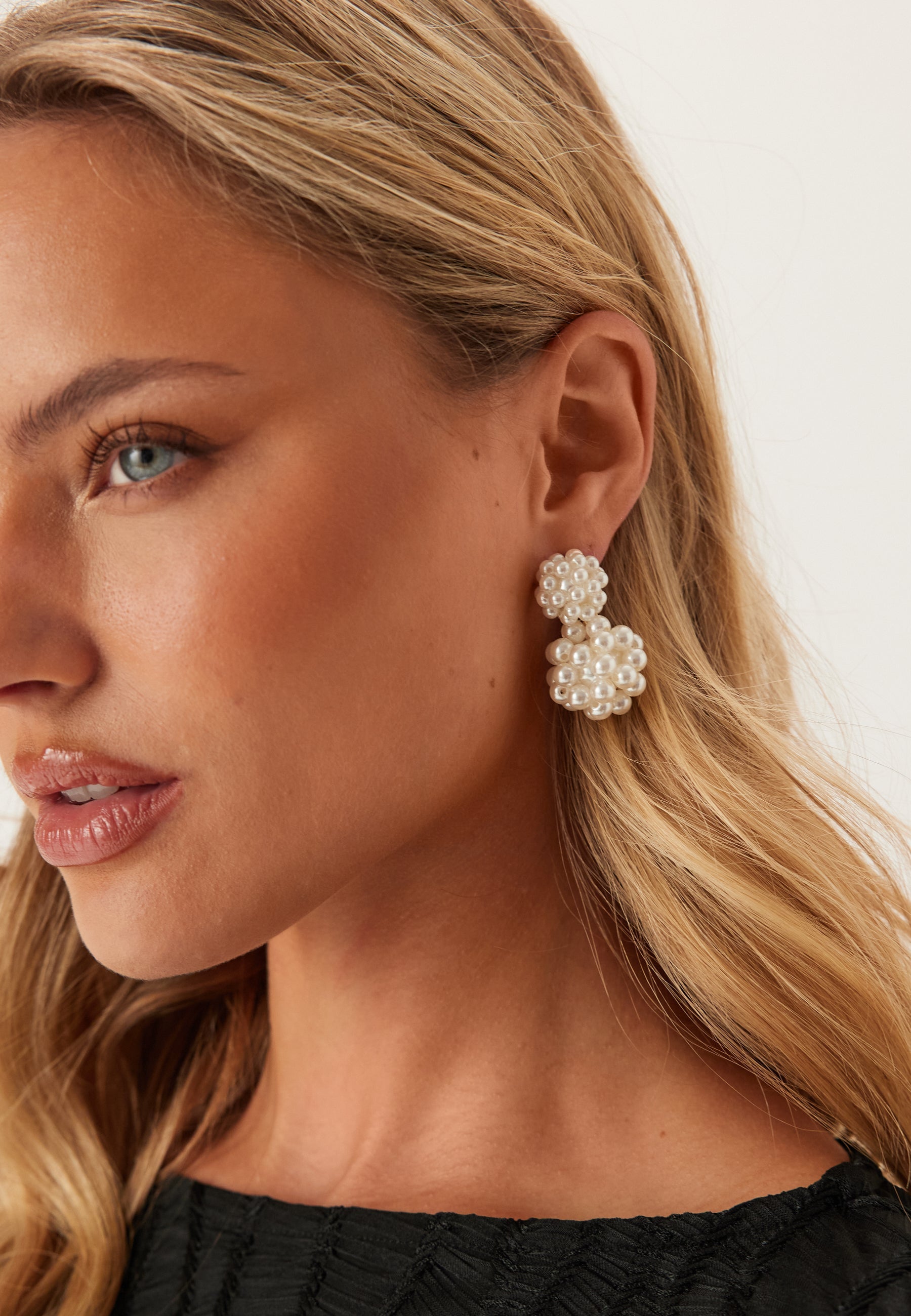 BY JOLIMA Pearl Double Bead Earring
