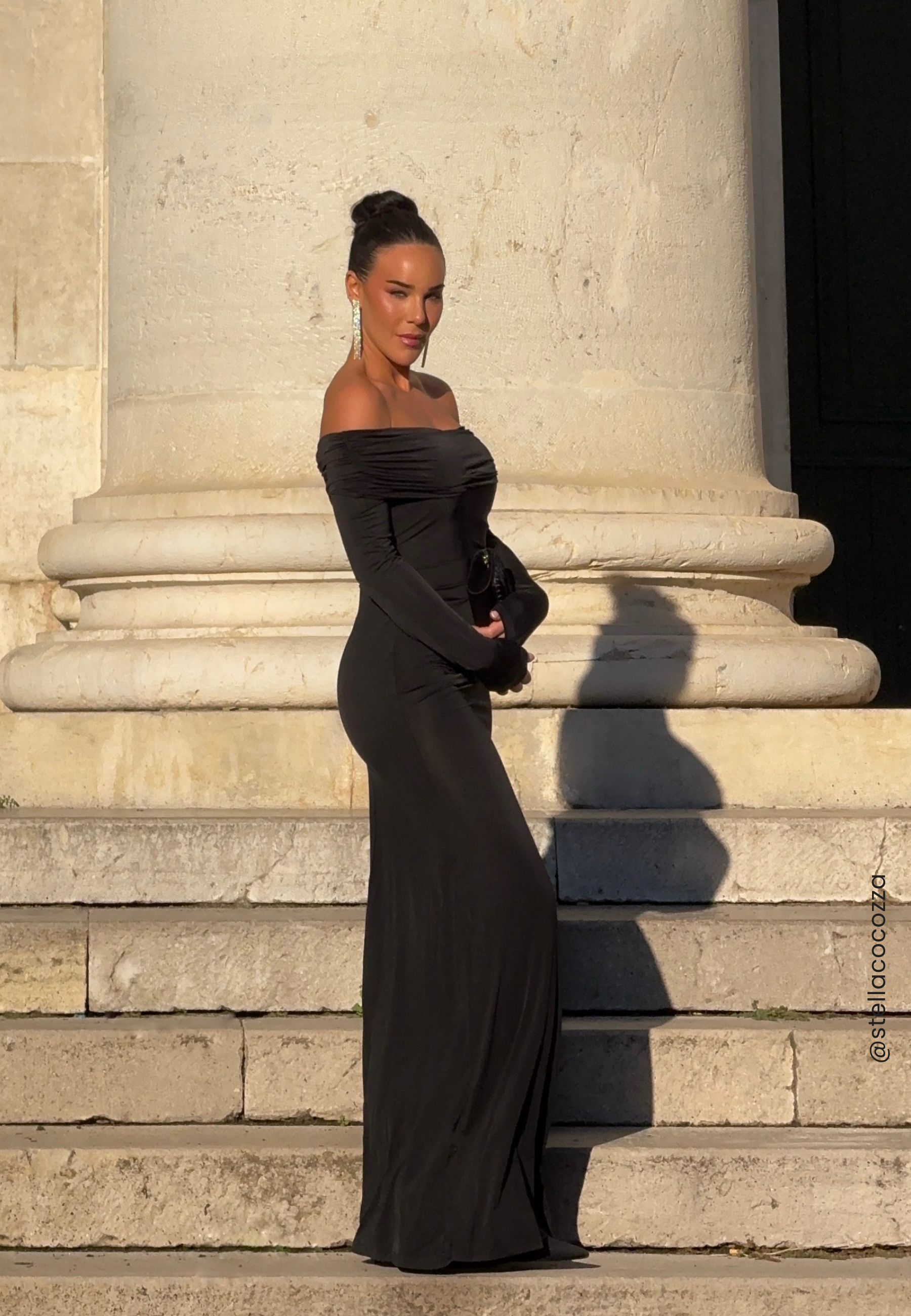 Bubbleroom Occasion Asymmetric Off Shoulder Soft Gown