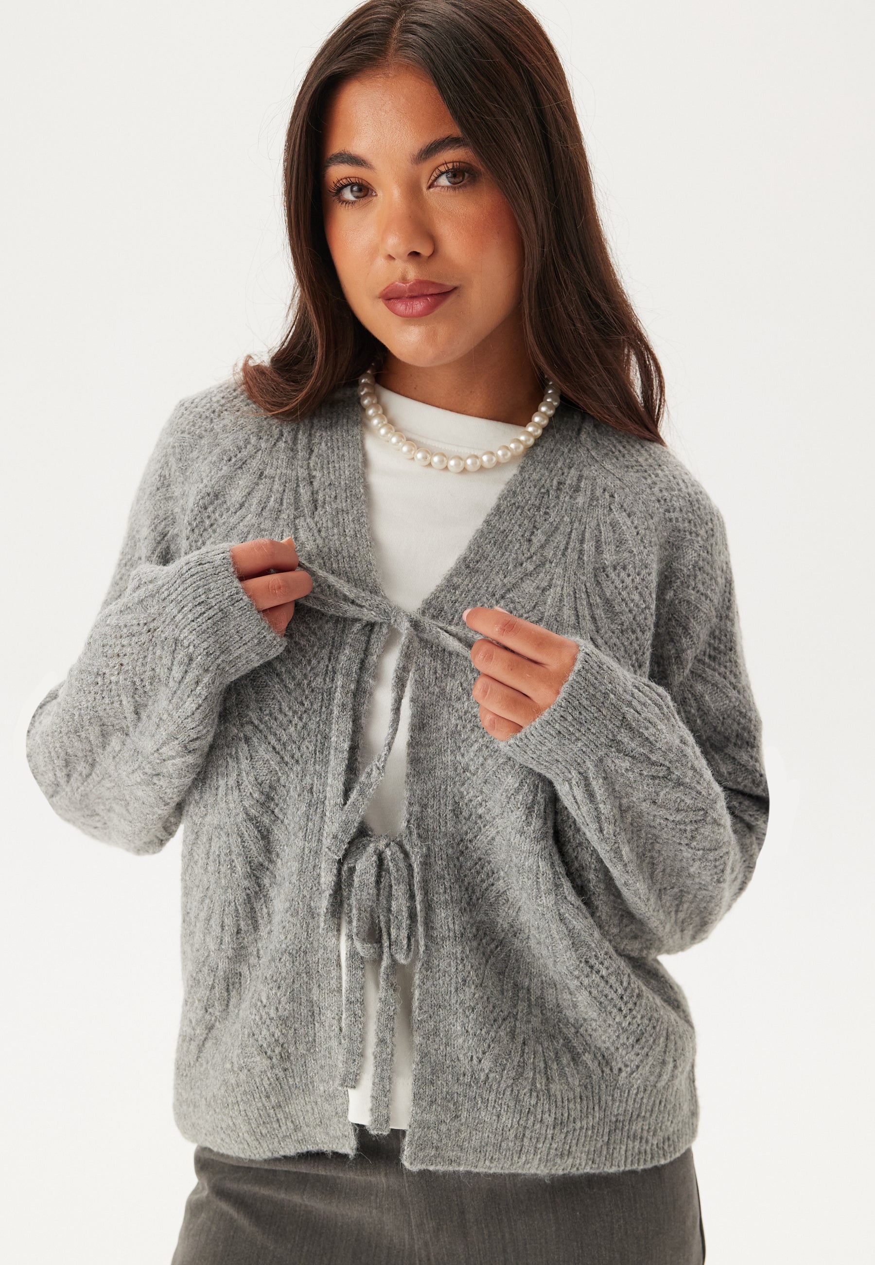 Object Collectors Item Objflora Re L/S KNIT CARDIGAN